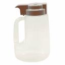 Tablecraft Option Polypropylene Condiment Dispenser with Gray ABS Top, 32 Ounce Capacity -- 6 per case