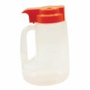 Tablecraft Clarified Polypropylene with Orange ABS Top Option Condiment Dispenser, 32 Ounce -- 6 per case.