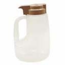 Tablecraft Clarified Polypropylene with Beige ABS Top Option Condiment Dispenser, 48 Ounce -- 6 per case.