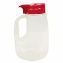 Tablecraft Clarified Polypropylene with Red ABS Top Option Condiment Dispenser, 48 Ounce -- 6 per case.