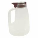Tablecraft Clarified Polypropylene with Gray ABS Top Option Condiment Dispenser, 64 Ounce -- 6 per case.
