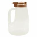 Tablecraft Clarified Polypropylene with Beige ABS Top Option Condiment Dispenser, 64 Ounce -- 6 per case.