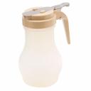 Tablecraft Polypropylene Teardrop Syrup Dispenser with Almond ABS Top, 10 Ounce Capacity -- 12 per case