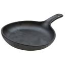 Tablecraft Cast Iron Finish Round Melamine Skillet, 6.5 x 6.5 x 1.75 inch