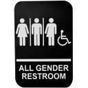 Tablecraft Gender Neutral Handicap Accessible ADA Complaint Braille Sign, 6 x 0.125 x 9 inch