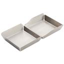 Tablecraft Better Burger Collection Brushed Stainless Steel Burger Box, 11.625 x 6.25 x 1.5 inch