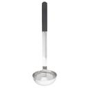 Tablecraft Anti Microbial Black Vinyl Coated Stainless Steel Ladle with 11.5 inch Handle, 6 Ounce Capacity