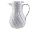 Tablecraft Polypropylene White Insulated Swirl Coffee Server, 20 Ounce
