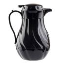 Tablecraft Polypropylene Black Insulated Swirl Coffee Carafe, 40 Ounce Capacity