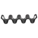 Tablecraft Taco Taxi Black Melamine 3-4 Tacos Holder, 9 3/8 x 2 1/4 x 1 5/8 inch