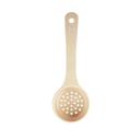 Tablecraft Polycarbonate Beige Perforated Short Handle Spoonout with White Capacity Marking, 3 Ounce Capacity -- 12 per case