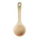 Tablecraft Polycarbonate Beige Solid Short Handle Spoonout with Green Capacity Marking, 4 Ounce Capacity -- 12 per case