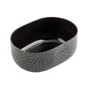 Tablecraft Crackle Collection Black Powder Coated Oval Aluminum Bowl, 6.5 x 4.75 x 2.375 inch
