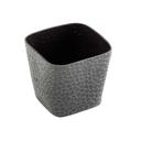 Tablecraft Crackle Collection Black Powder Coated Finish Square Snack Basket, 4 x 4 inch