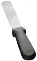 Tablecraft Stainless Steel Icing Spatula with Black Polypropylene Handle, 6 inch