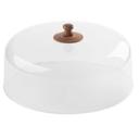 Tablecraft Acacia Collection Acrylic Clear Round Cake Dome with Acacia Wood Knob, 11.875 x 11.875 x 50.75 inch