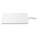 Tablecraft Frostone Slate Collection Medium Melamine White Rectangular Serving Paddle with Handle, 17.5 x 8.75 x 0.875 inch
