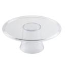 Tablecraft Clear SAN One-Piece Round Cake Stand, 12.75 x 12.75 x 5.25 inch