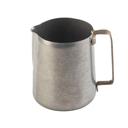 Tablecraft 200 Series Stainless Steel Vintage Finish Frothing Cup with Gold PVD Finish Handle, 24 Ounce Capacity -- 12 per case