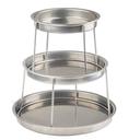 Tablecraft Stainless Steel Vintage Finish Round Three-Tiered Sharing Tower, 14 x 14 x 13.75 inch