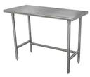 Standard Stainless Steel, Flat Top Work Table With Stainless Steel legs and Open Base, 30 x 36 inch.