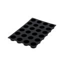 Silikomart Black Silicone 24 Cavities Cylinder Mold, 24 x 16 x 2 inch