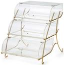 Rosseto Three Tier Bakery Case with Brass Wire Stand, 15.75 x 21.9 x 19.25 inch