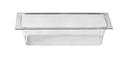 Rosseto Extra Large Rectangle Clear Acrylic Ice Bath with Drain Tube, 26.5 x 18.25 x 6.75 inch