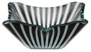 Rosseto Kalderon Stelo Black 7 inch Square Handmade Glass Bowl, set of 6