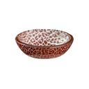 Rosseto Kalderon Foglia Cognac Mini Round Shallow Handmade Glass Bowl, set of 12