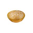 Rosseto Kalderon Foglia Mustard Mini Round Deep Handmade Glass Bowl, set of 12