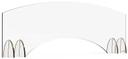 Rosseto Avant Guarde Acrylic Sneeze Guard with Pass Through Window, 48 x 15.5 inch