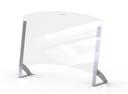 Rosseto Avant Guarde Shield Plus Serve 48 inch Clear Buffet Sneeze Guard with 8.5 inch Tall Pass Through, 48 X 12.5 X 35.7 inch