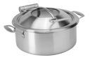 Rosseto Home Style Stainless Steel Chafing Pot with Soft Closing Lid and Stainless Steel Food Pan, 4.75 Quart