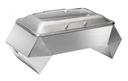 Rosseto Diamond Multi-Chef 10 inch Stainless Steel Chafer with Soft Closing Lid 3 Fuel Holders and Reversible Burner Stand, 27.75 x 16 x 14 inch