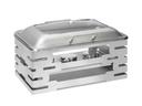 Rosseto Multi-Chef 10 inch Stainless Steel Chafer with Soft Closing Lid 3 Fuel Holders and Reversible Burner Stand, 22.5 Ã— 17.5 Ã— 14.5 inch