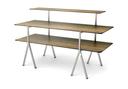 Rosseto Modulite Table 3 Level Kit with Stainless Steel Legs, 71 x 30 x 43.2 inch