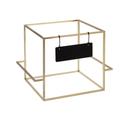 Rosseto SkyRize Gold Painted Quad Riser with 1 Hanging Sign, 10.3 Ã— 8.5 Ã— 8.5 inch