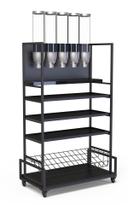 Rosseto Modulite Black Base Cart, 36 x 20 x 73 inch