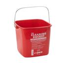 Winco PPL-6R Polypropylene Red Sanitizing Solution Cleaning Bucket, 6 Quart Capacity