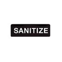 Winco SGN-329 Sanitize Information Sign, 9 inch Width x 3 inch Height