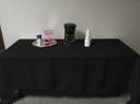 Intedge Black Poly/Cotton Tablecloth, 36 x 36 inch 