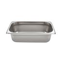 Winco SPJL-304 25 Gauge 18/8 Stainless Steel Third Size Anti-Jam Steam Table Pan, 4 inch Deep