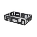 Rosseto Extra Large Rectangular Black Matte Ice Housing with Acrylic Insert, 26.5 x 18.5 x 7 inch
