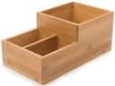 Rosseto Small Bamboo Condiment Tray, 8 x 14.5 x 6.25 inch