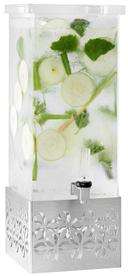 Rosseto Iris Square Beverage Dispenser with Stainless Steel Base, 4 Gallon