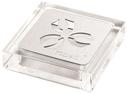 Rosseto Iris Square Acrylic Drip Tray with Stainless Steel Insert, 4.3 x 4.3 x 1 inch