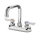 Krowne Silver Series 4 inch Center Deck Mount Faucet with 4.5 inch Double Bend Spout
