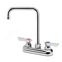 Krowne Silver Series 4 inch Center Deck Mount Faucet with 6 inch Double Bend Spout