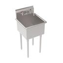 Krowne One Compartment Basin Sink with One 18 x 18 inch Bowl, 21 inch Width x 21.5 inch Depth